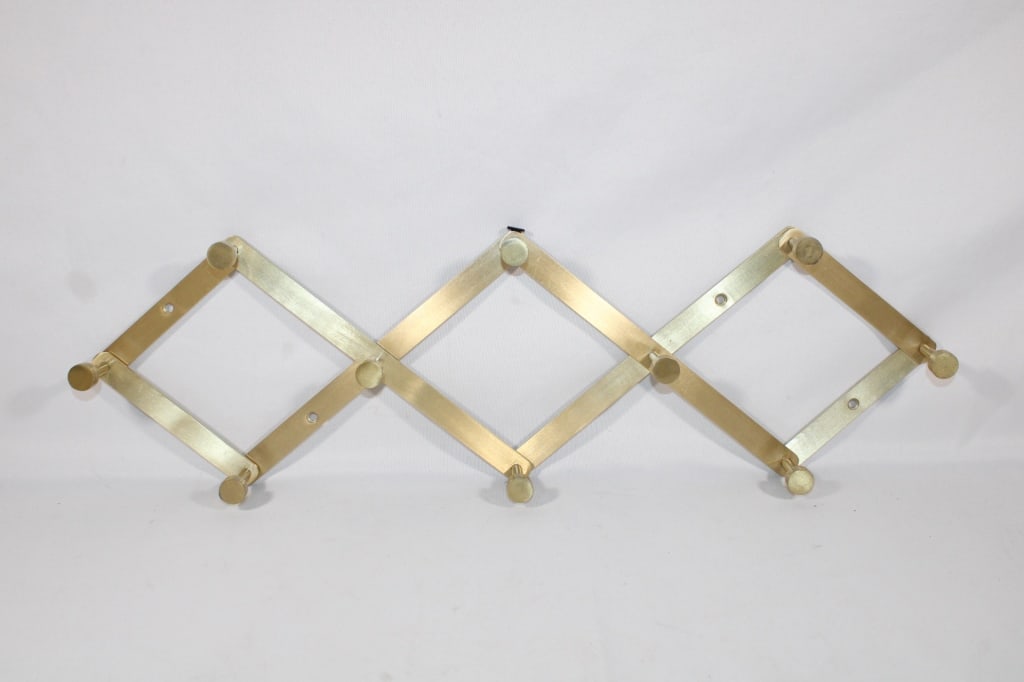 Brass Metal Wall Mount Coat Rack: Good overall as pictured