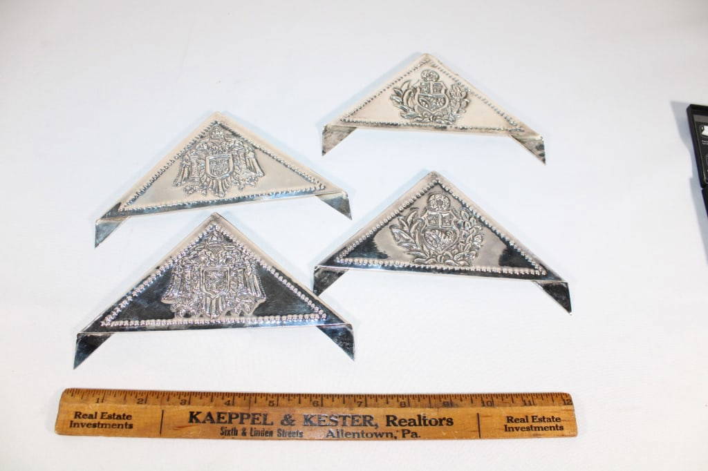 Sterling Silver Desk Blotter Corners Auction