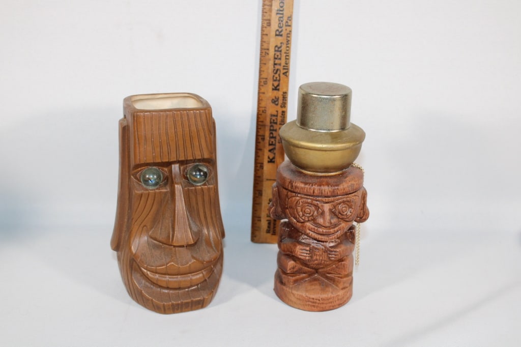 Vintage tiki man candle holder and tiki man torch (1 of 3)