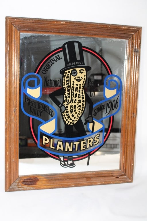 Planters Peanuts Mirrored Advertising Sign (1 of 2)
