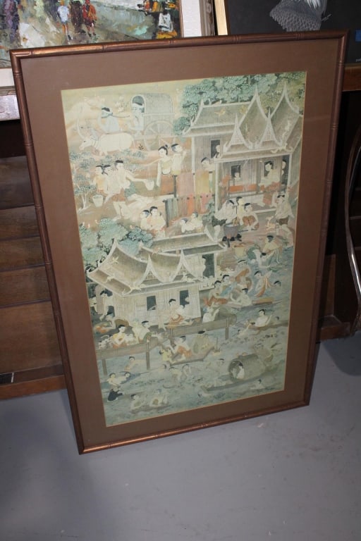 Large - Jim Thompson Asian Print: measures about 27 inches by 41 inches