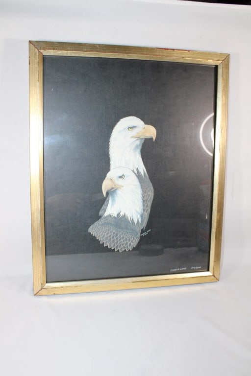 Curtis Loud Signed Double Eagle: measures about 171 /2 inches by 21 inches