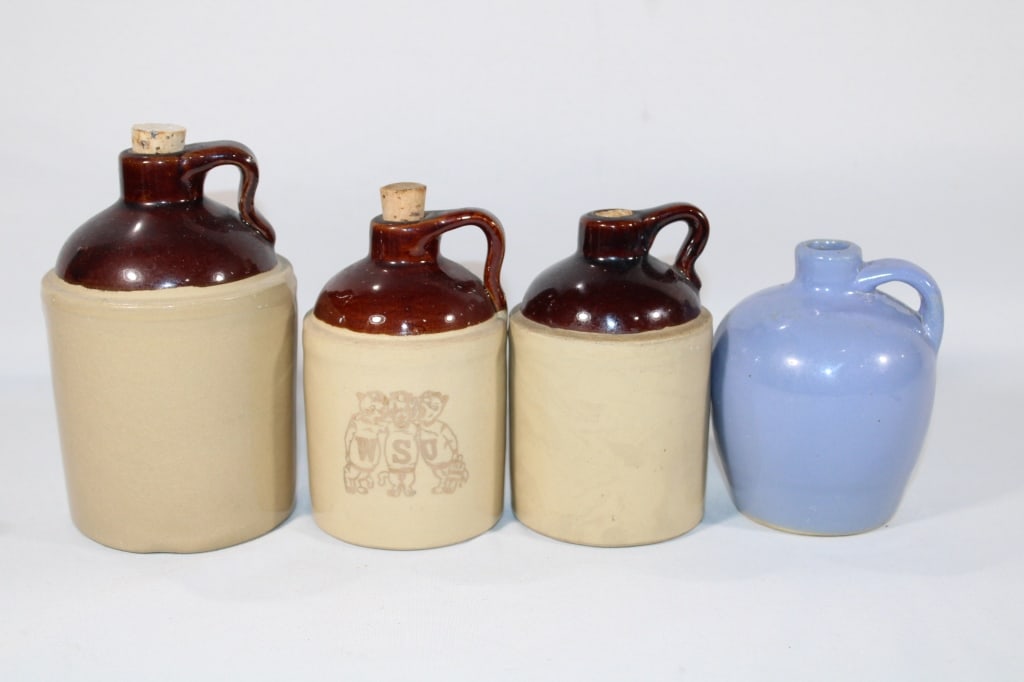 Lot of 4 Mini- Whiskey Jugs - one MSU (1 of 3)