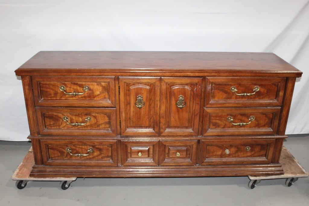 Basset Mid-Century Sideboard: measures about 68 x 29 inches tall by 18 inches deep