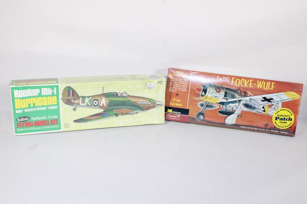 2 Model Airplanes Hurricane and Focke-wulf - New (1 of 3)