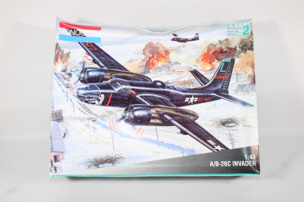 Monogram A/B-26C Invader Model Airplane - New: Good overall as pictured
