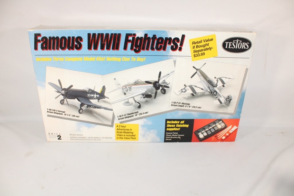 ;Testors Famous WW2 Fighters Model Airplanes - New (1 of 2)