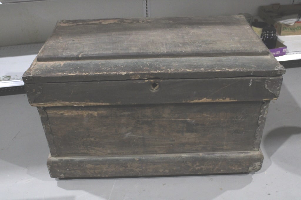 Antique Carpenter's Trunk with Contents: 22.5" Tall 37.5" Wide 23.5" Deep