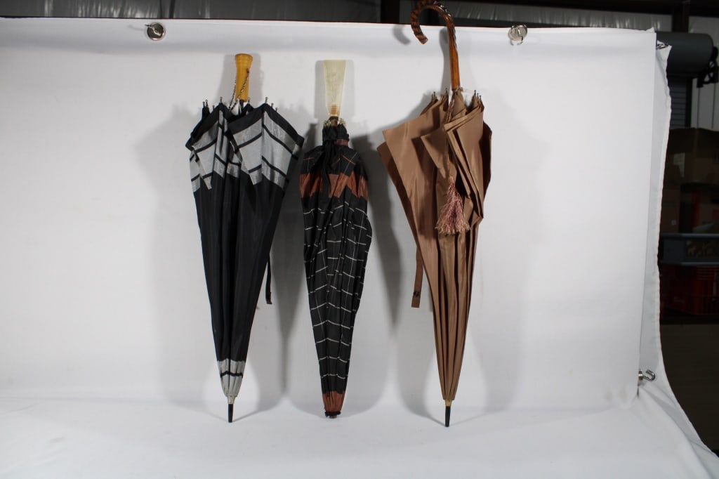 3 Vintage Umbrellas with MCM Handles (1 of 6)