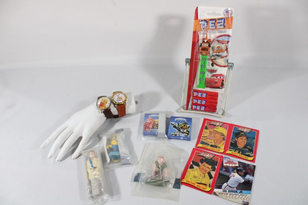 Misc Toy Lot - Winnie the Pooh, Pez, Skystones etc: Good overall as pictured.