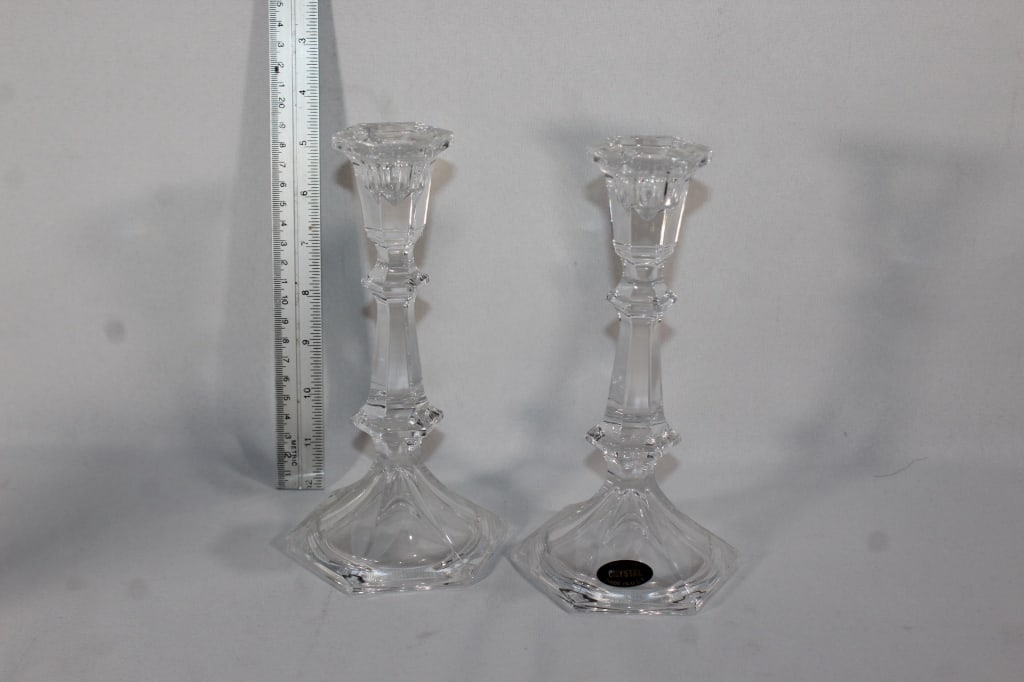 Lead Crystal candlestick holders (1 of 2)