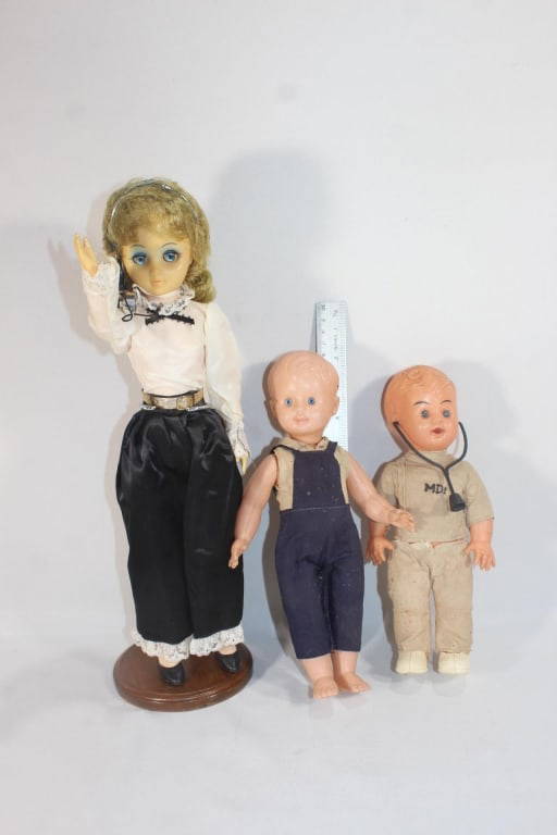 Three Vintage Dolls Auction