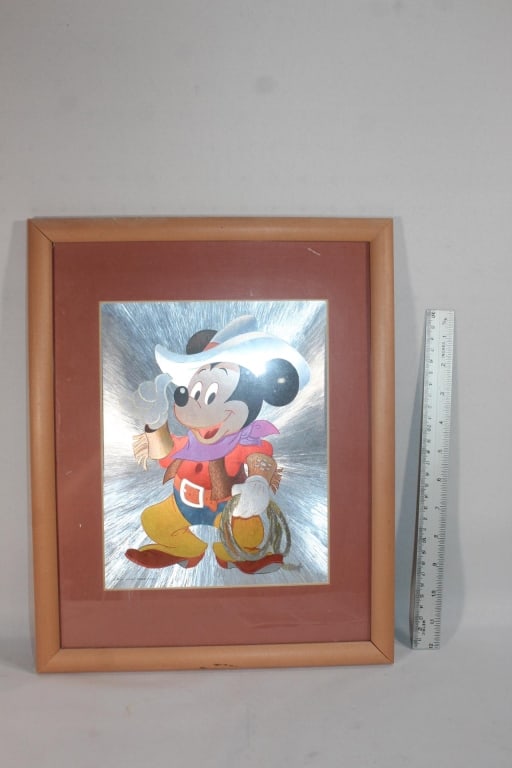 Framed vintage Disney foil art (1 of 1)