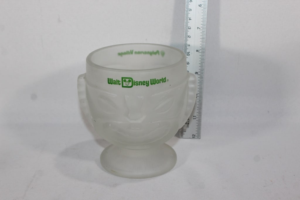 Vintage Disney Polynesian Village Tiki glass: good overall as pictured
