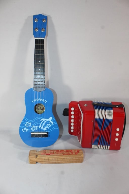 Lot of Musical - Ukulele, Accordion, Whistle: Good overall as pictured