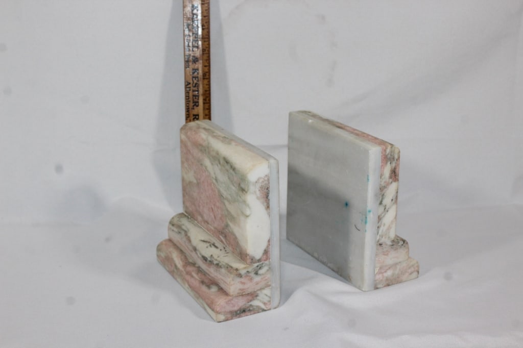 VTG Pair - Marble  bookends (1 of 2)