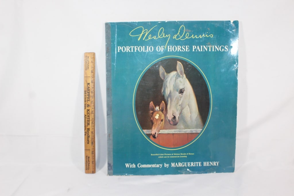Wesley Dennis Portfolio of horse paintings book: Good overall as pictured