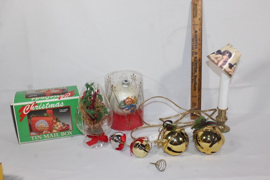 Large lot of Christmas Decor, angel lamp, ornament (1 of 3)