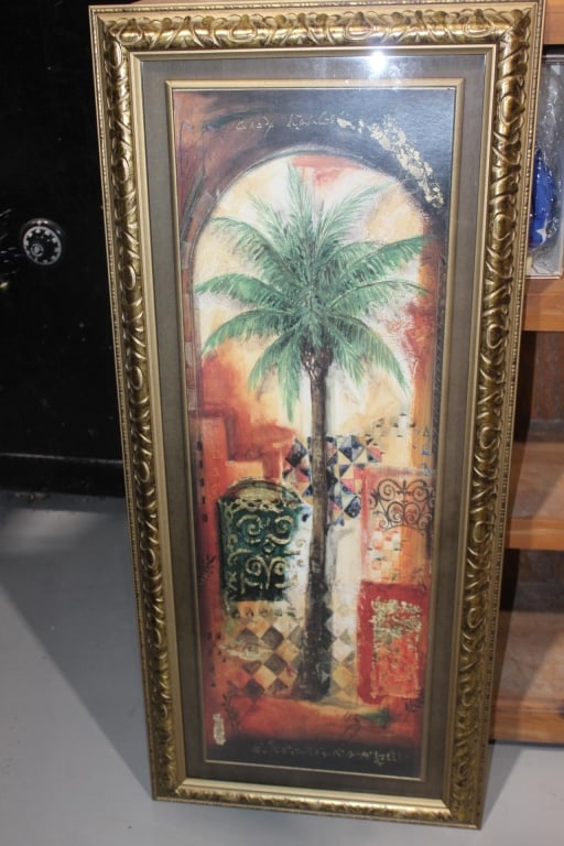 Large Palm Tree Framed Wall Decor (1 of 3)