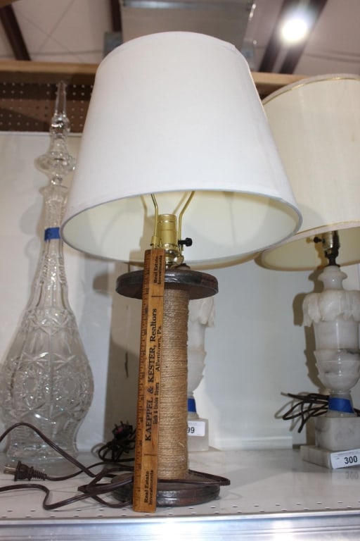 Sewing spool lamp: Good overall as pictured