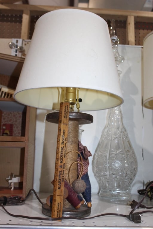 Sewing Spool lamp: Good overall as pictured