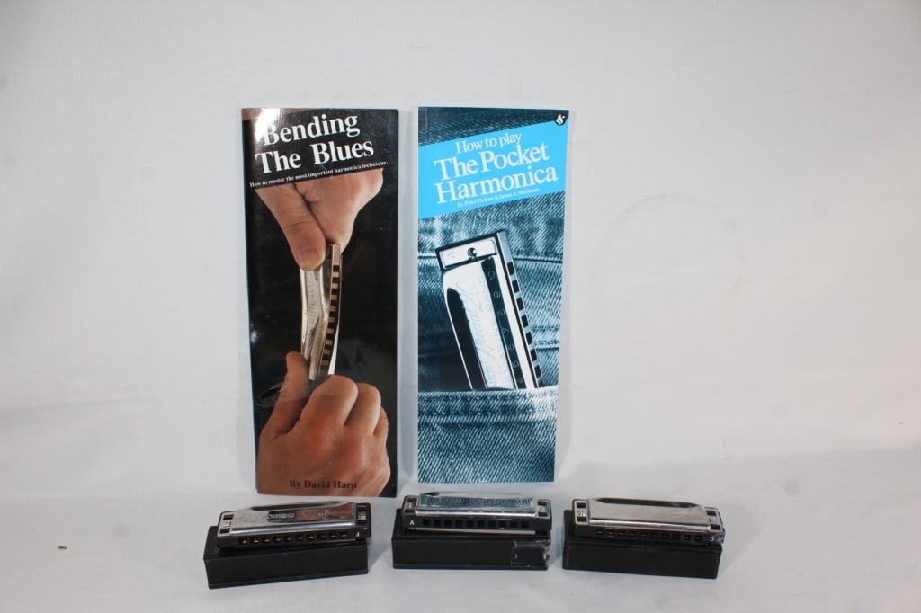 Trio of Lee Oskar Harmonicas & Cases (1 of 3)