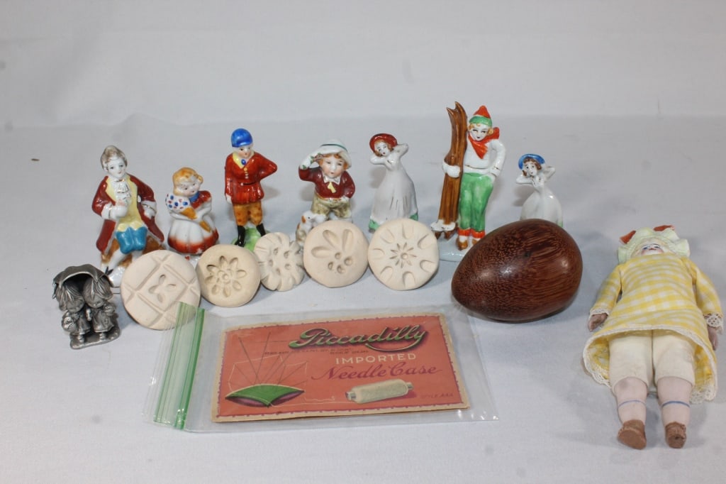 Large Lot of Misc Figurines - Ceramic, Sewing Kit (1 of 4)