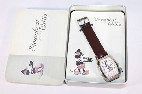 Disney Steamboat Willie watch in box: good overall condition - untested