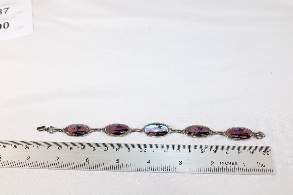 Morpho Butterfly Link Bracelet 7 3/4 (1 of 2)