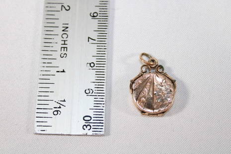 10K Gold Victorian Locket Fob: good overall condition