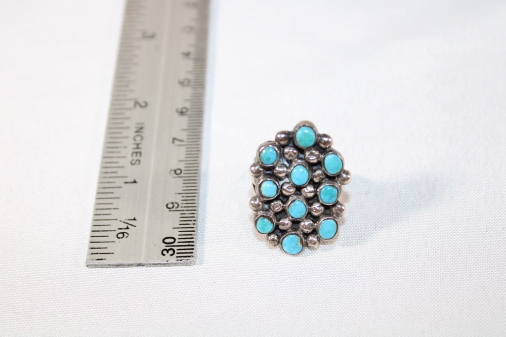 Sz 6.5 Sterling silver Turquoise ring (1 of 2)
