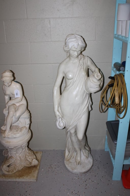 Large Marble Sculpture - Victoria Water Carrier (1 of 4)