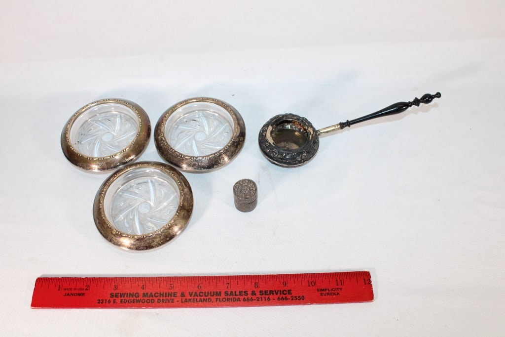 Sterling coasters,sterling box,Sterling? catcher (1 of 3)
