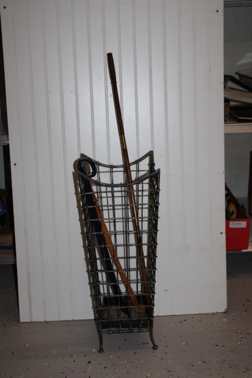 Metal umbrella holder: Good Overall Condition