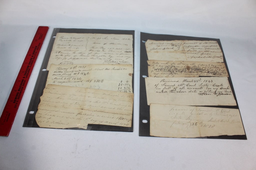 Large lot of ephemera receipts? dated 1800s: Good overall as pictured
