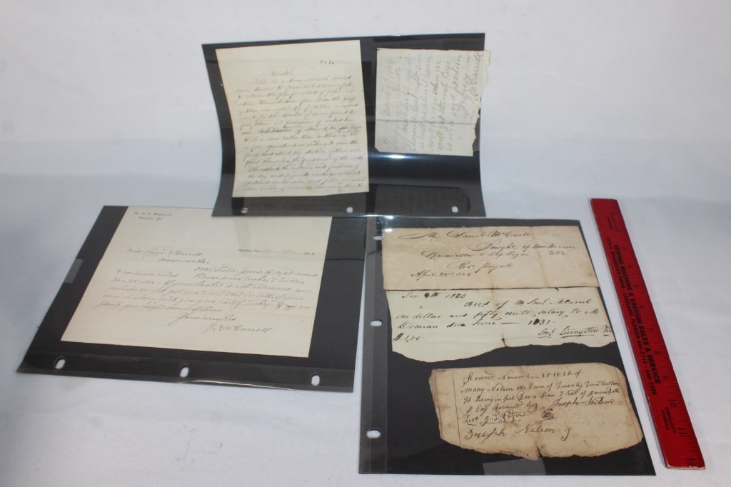 Large lot of ephemera dated in the 1800s: Good overall as pictured