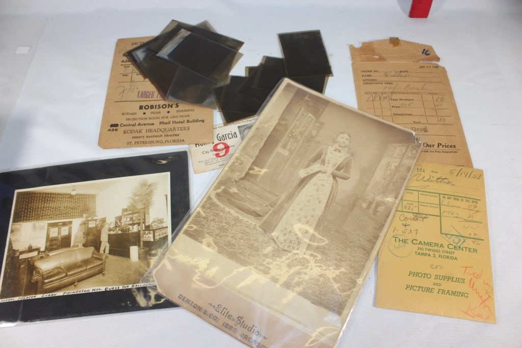 Lot of ephemera-Photo negatives,CDV photo etc.: Good overall as pictured