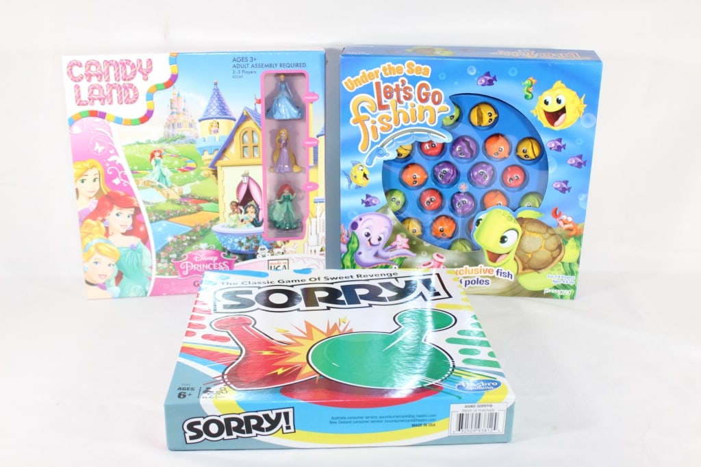 Disney Princess Candyland Game, Sorry, Etc: Good overall as pictured