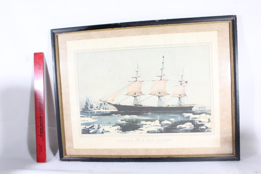 Clipper Ship "Red Jacket" Currier NY print (1 of 3)