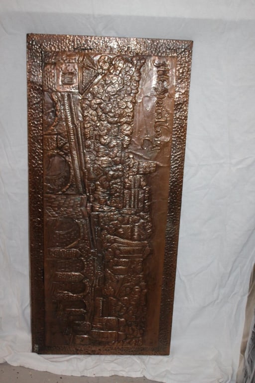 Large VTG Copper wrapped German town scape (1 of 4)