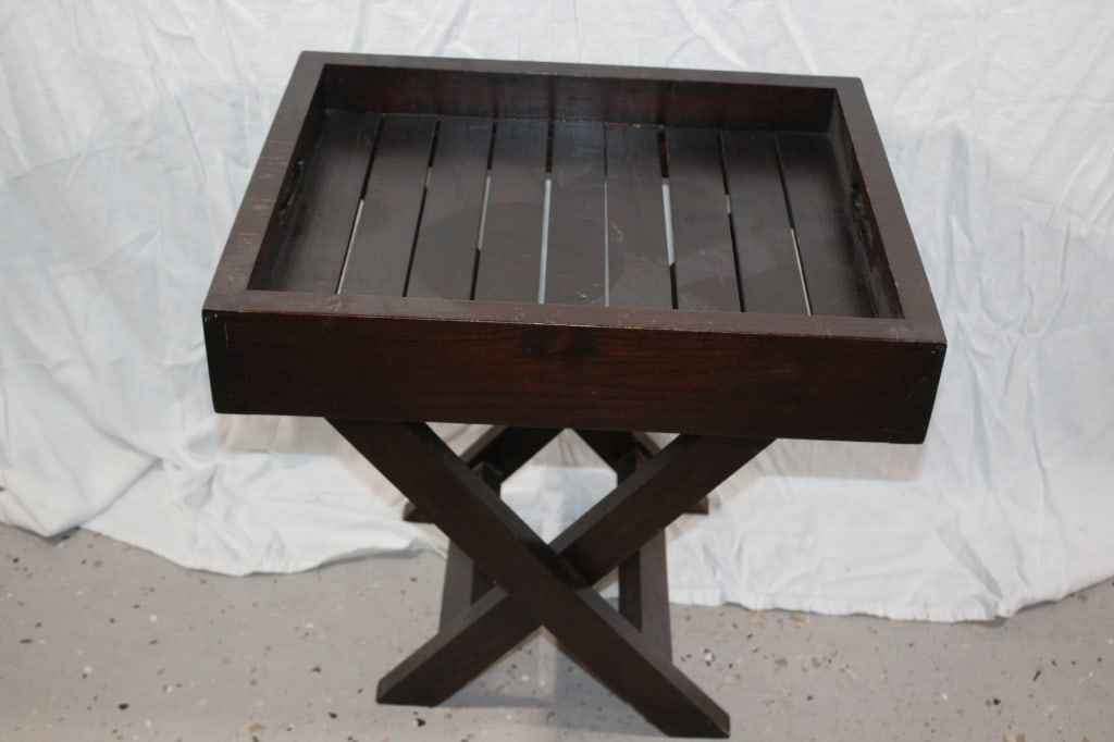 Vintage Wood Folding Small Table (1 of 5)