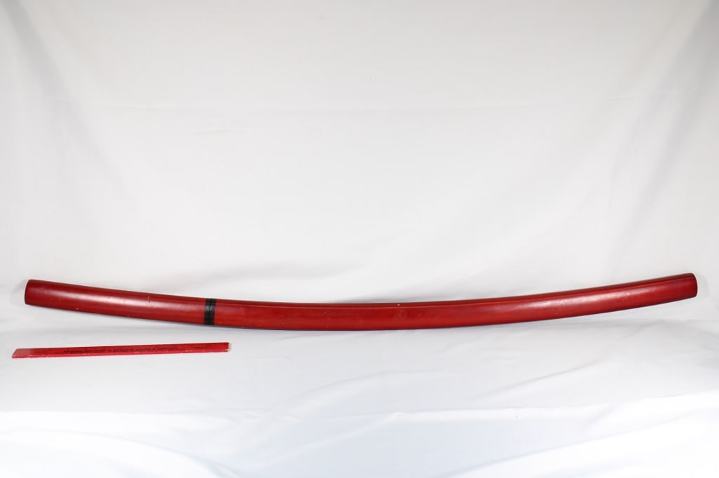 Vintage Red Wooden Handled Kitana & Scabbord (1 of 5)