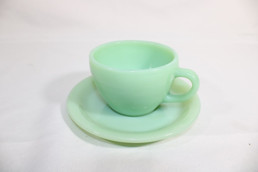 Fire King Jadeite Cup & Saucer (1 of 2)