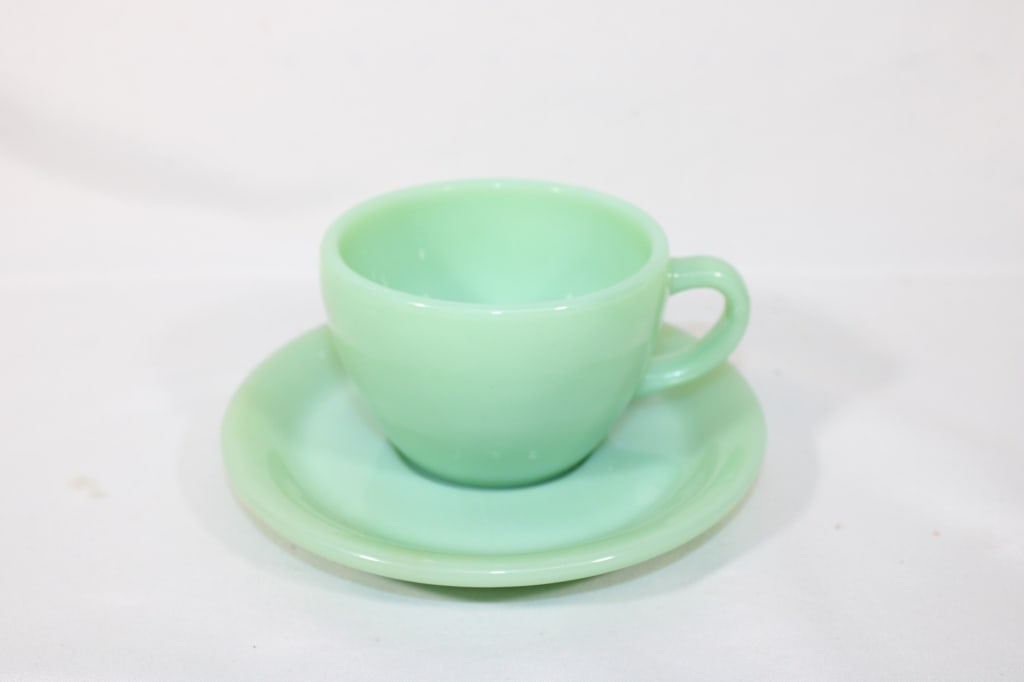 Fire King Jadeite Cup & Saucer (1 of 2)