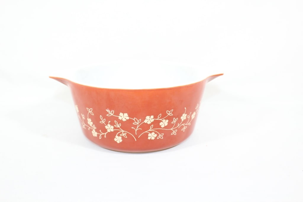 Vtg Pyrex Trailing Harvest Pattern 1.5 Litre: Open Casserole 474-_x0002_B Good overall as pictured