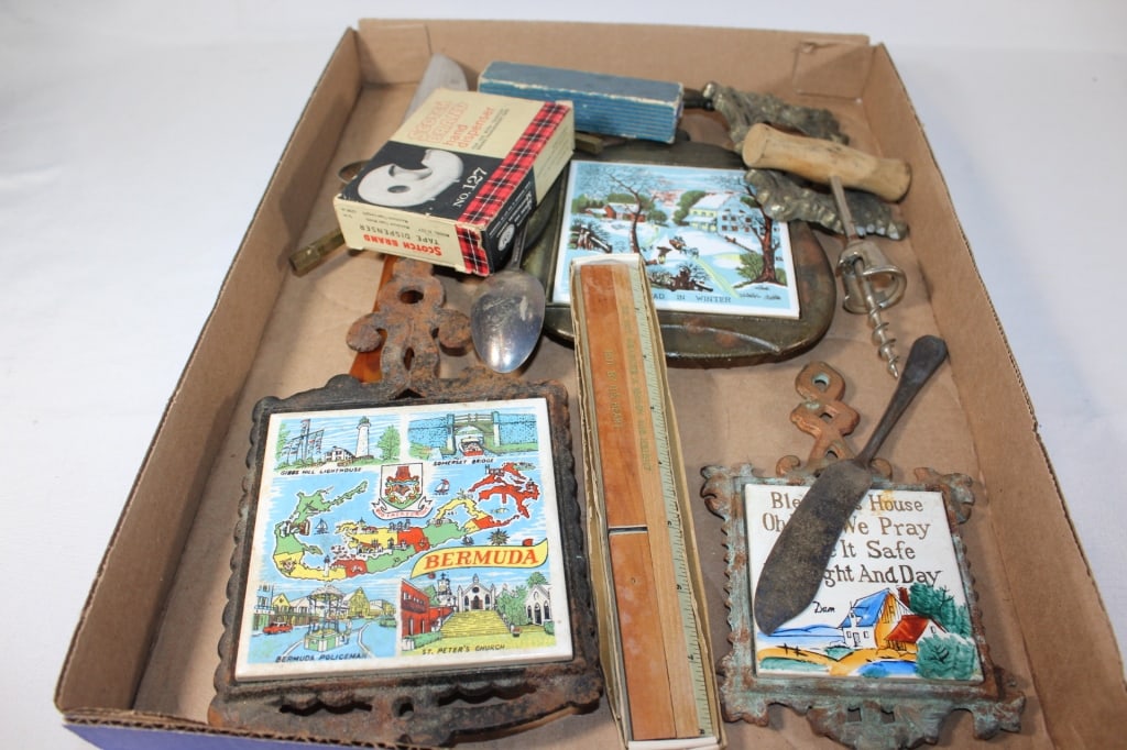 Variety Lot of Collectibles - Trivets, ETc.: Good overall as pictured