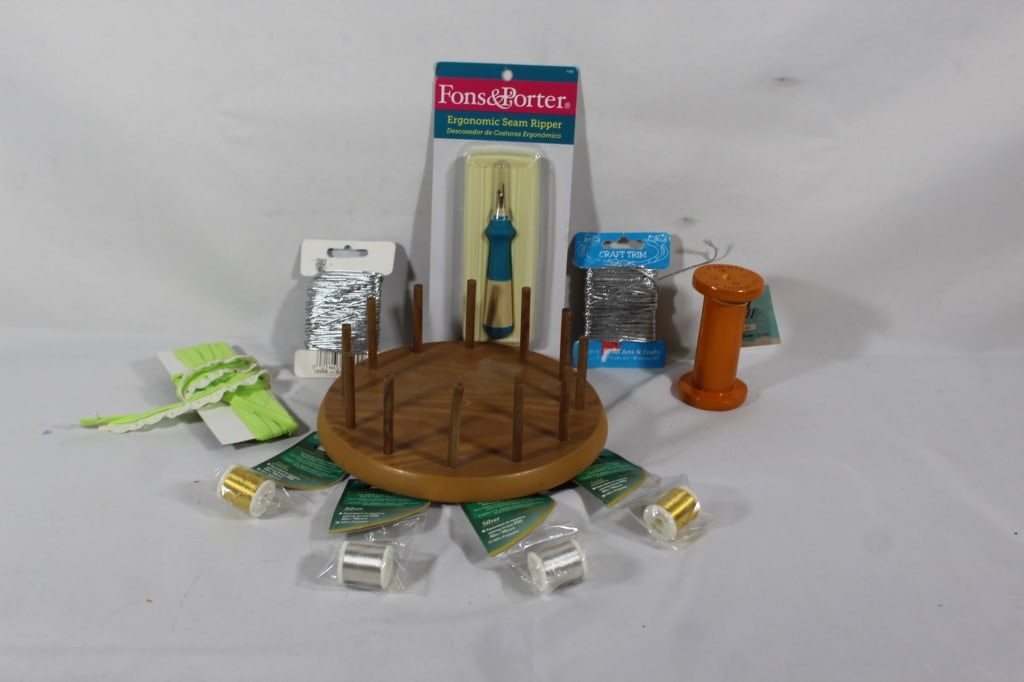 Lot of sewing supplies, Spinning Spool Holder (1 of 1)