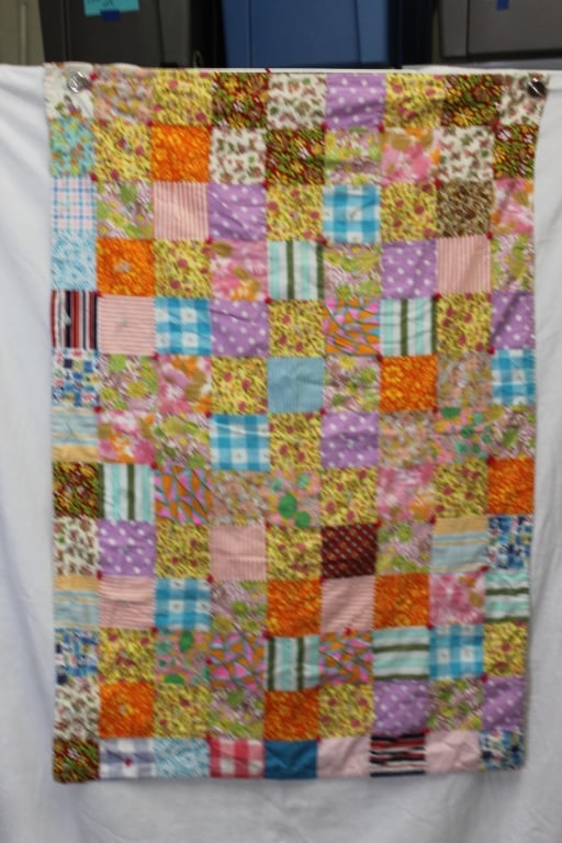 Bright Colored Hand Made Patchwork Quilt (1 of 3)