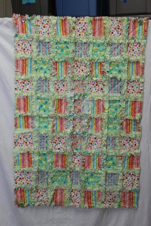 Baby Green  & Multi Colorful Quilt (1 of 3)