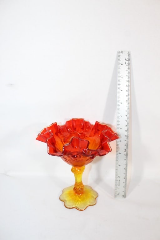 Amberina Glass - Footed Candy Dish / Compote (1 of 1)